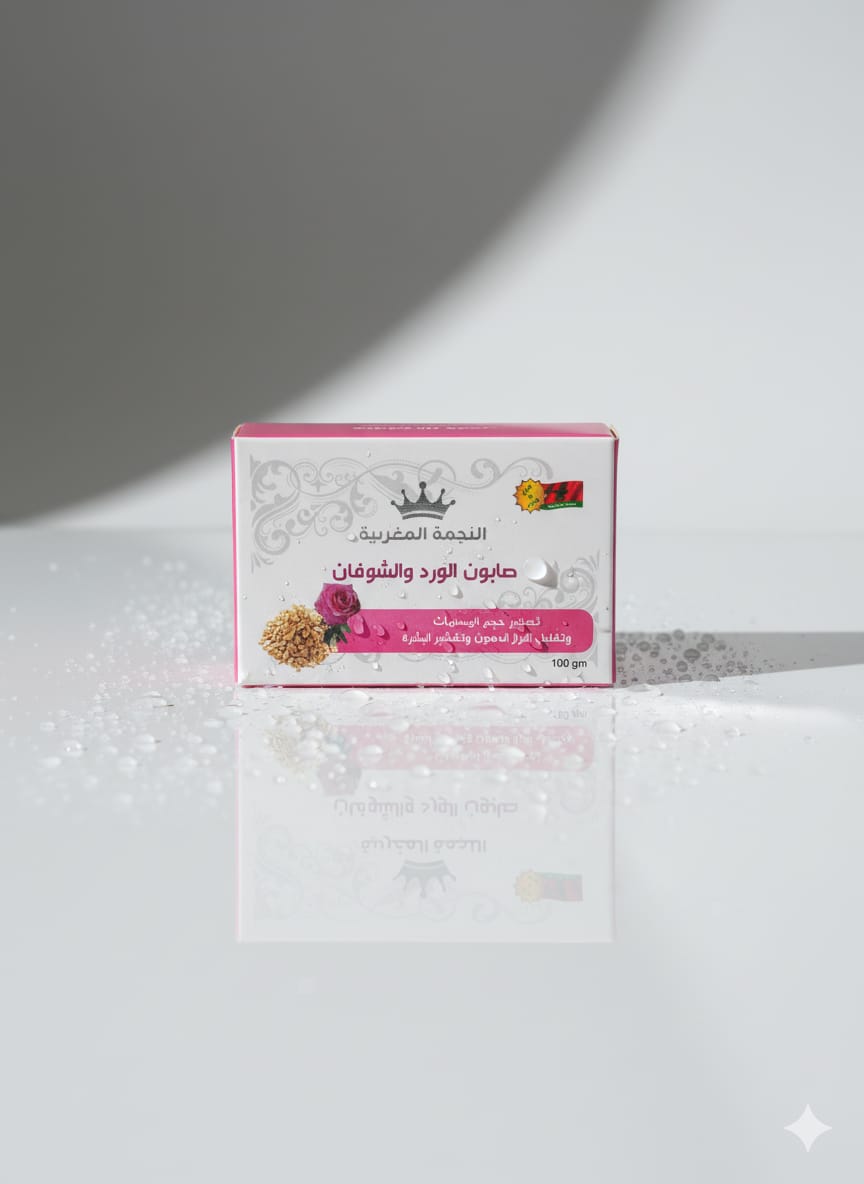 صابونة الوجه بالورد والشوفان