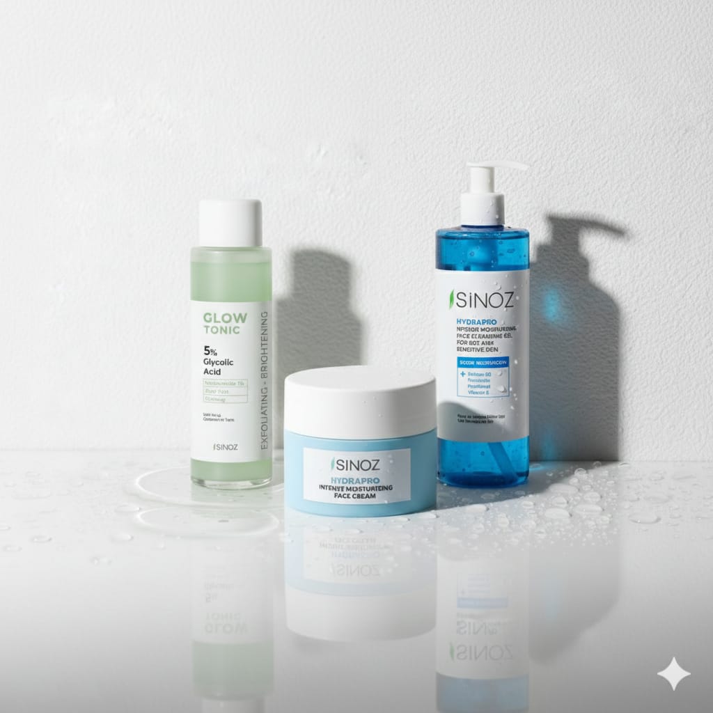 باكج العناية والترطيب المتكامل للبشرة الحساسة والجافة