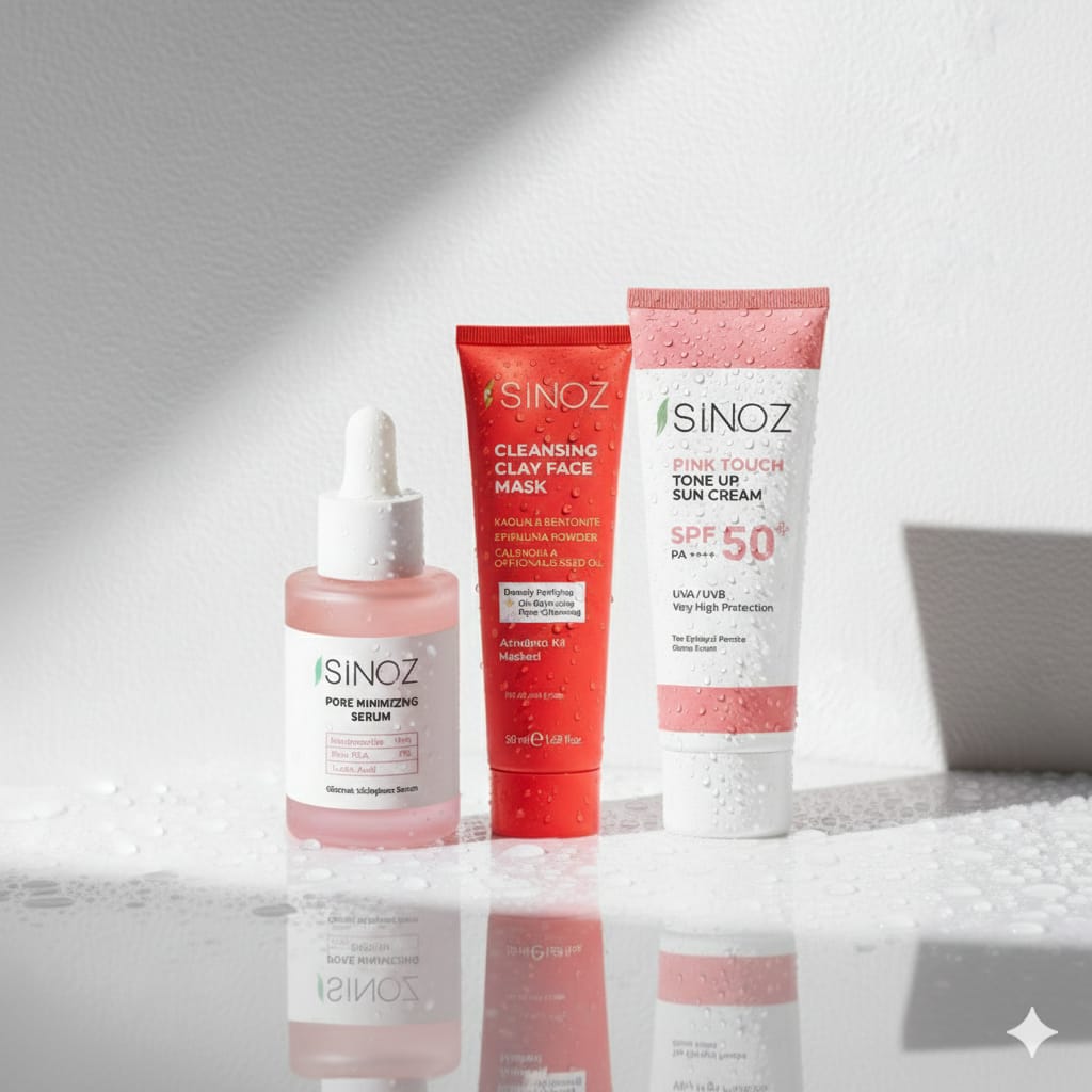 باكج تصغير المسام وتوحيد البشرة من Sinoz